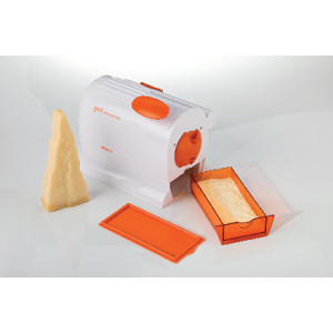 Zoom Grattugia elettrica con rullo extra-large in Acciaio Inox, 120W, contenitore estraibile - Arancione