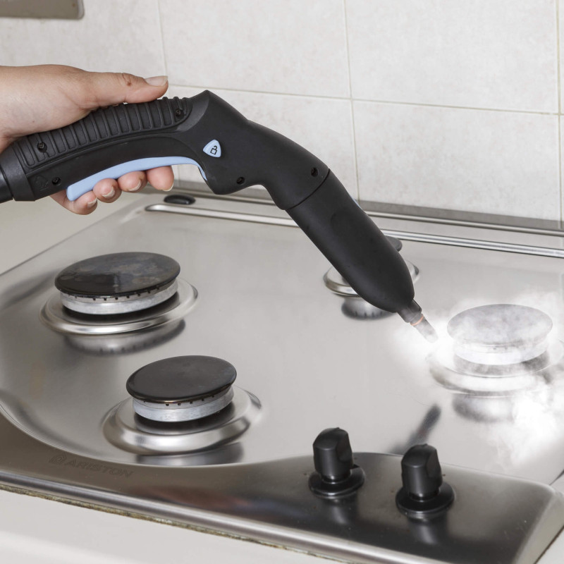 Pulitore a vapore 1500W 5 bar 45 min kit accessori bianco