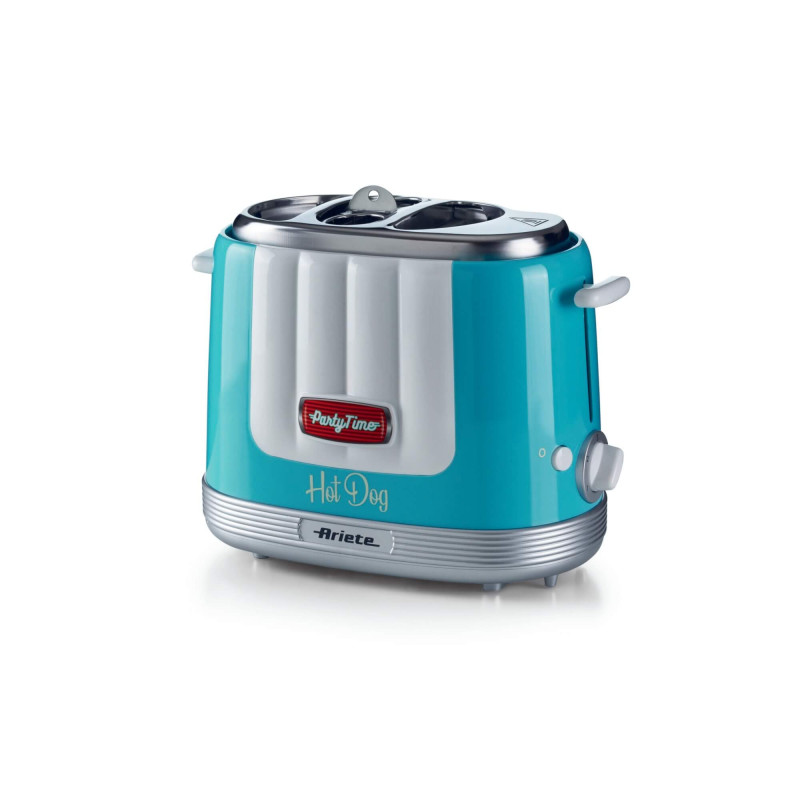 Macchina per Hot Dog 650W 4 Spazi 5 Livelli Espulsione Azzurro