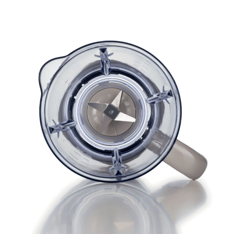 Frullatore Breakfast 500W 1.5L 4 Lame Acciaio 2 Velocità Grigio