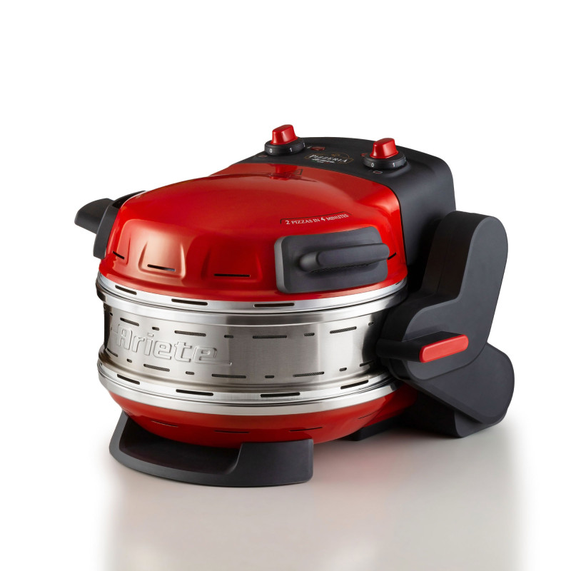 Forno pizza doppio 2300W 2 pietre refrattarie 5 livelli rosso