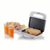 Tostiera 750W Piastre Fisse Grill Antiaderente Bianco Teal