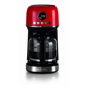 Zoom Macchina da caffè con filtro Moderna 15 tazze, base riscaldante, display LCD - Rosso