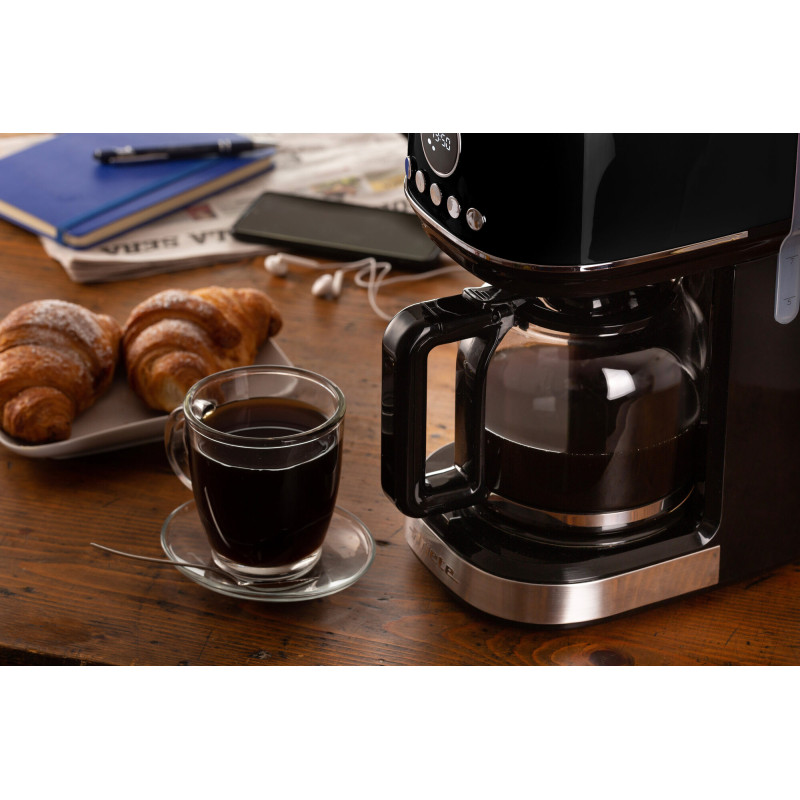 Macchina da caffè filtro moderna 15 tazze LCD nero riscaldante