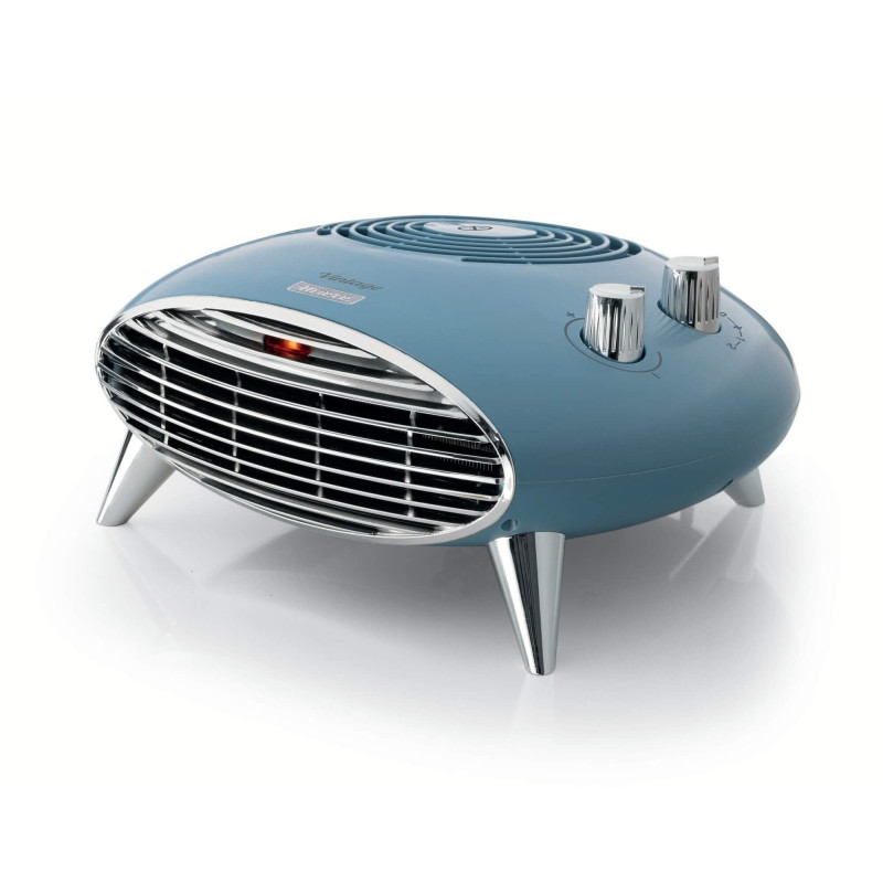 Termoventilatore da tavolo 2000W celeste silenzioso termostato