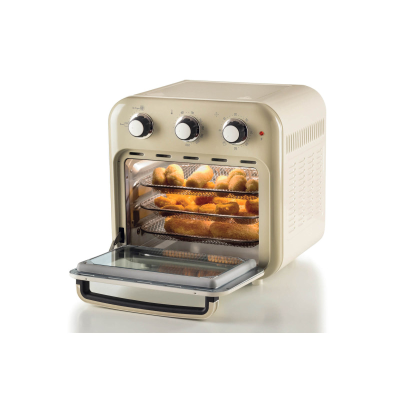 Friggitrice ad Aria e Forno Vintage 16L 1400W Accessori Beige