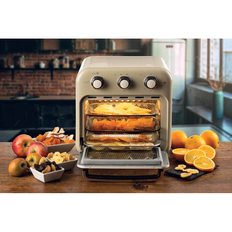 Friggitrice ad Aria e Forno Vintage 16L 1400W Accessori Beige