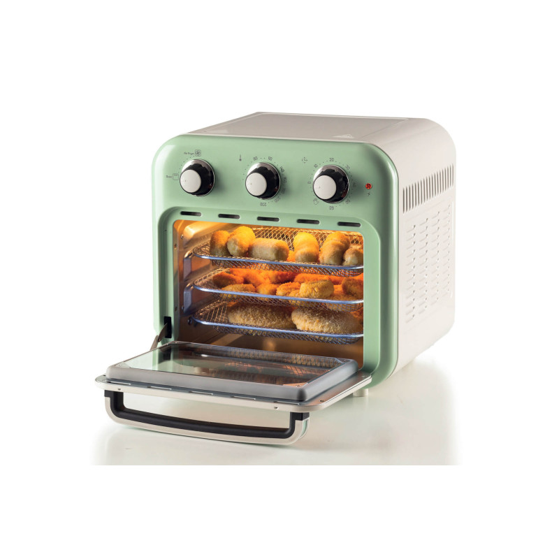 Friggitrice ad aria e forno Vintage 16L 1400W verde – Versatilità cucina