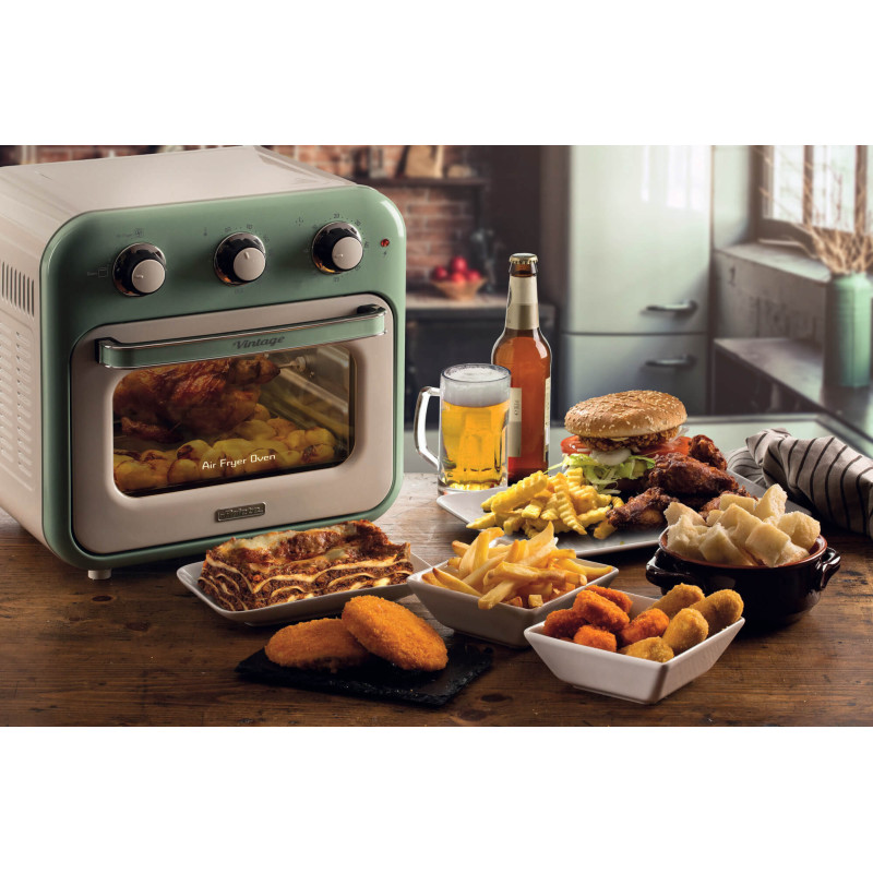 Friggitrice ad aria e forno Vintage 16L 1400W verde – Versatilità cucina