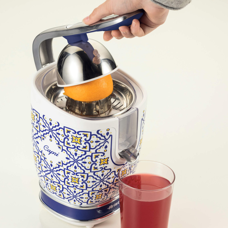 Spremiagrumi elettrico con leva 2 coni metallo silenzioso