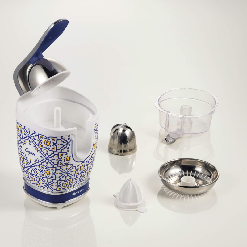 Spremiagrumi elettrico con leva 2 coni metallo silenzioso