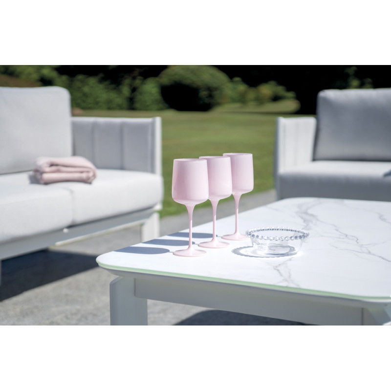 Salotto Cannes Alluminio Bianco E Imbottiture Moia
