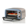 Forno elettrico vintage 800W 10L doppio vetro celeste rétro