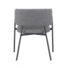 Set 4 poltrone Brigitte tessuto cenere gambe nere moderne
