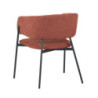 Set 4 poltrone Brigitte tessuto ruggine gambe nere moderne