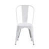 Set 4 sedie industrial metallo bianco cucina soggiorno bar