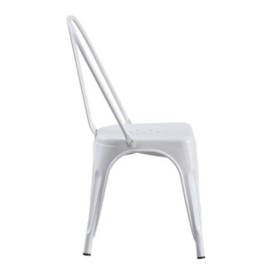 Zoom Set Da 4 sedie Industrial Metallo Bianco Per Soggiorno, Cucina E Arredo Bar