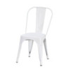 Set 4 sedie industrial metallo bianco cucina soggiorno bar