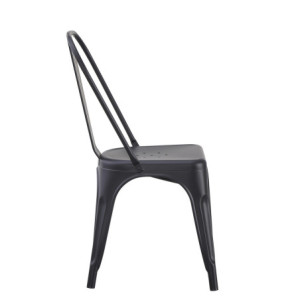 Zoom Set Da 4 sedie Industrial Metallo Nero Per Soggiorno, Cucina E Arredo Bar
