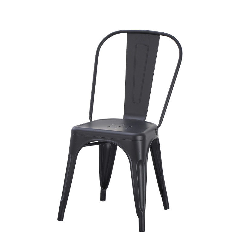 Set 4 sedie industrial metallo nero cucina soggiorno bar