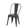 Set 4 sedie industrial metallo nero cucina soggiorno bar