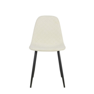 Set 4 sedie New Lena tessuto corda gambe nere moderne