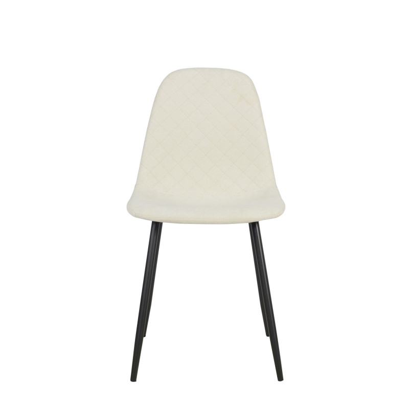 Set 4 sedie New Lena tessuto corda gambe nere moderne
