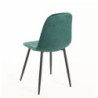 Set 4 Sedie New Lena Velluto Verde Gambe Nere