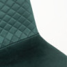 Set 4 Sedie New Lena Velluto Verde Gambe Nere