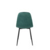 Set 4 Sedie New Lena Velluto Verde Gambe Nere