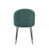 Set 4 sedie Tamara tessuto verde inglese gambe nere moderne
