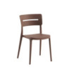 Set 4 sedie Bella bronzo polipropilene moderne per cucina e bar