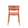 Set 4 sedie Bella rosso acero polipropilene moderne cucina bar