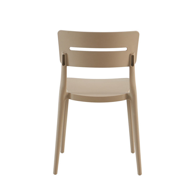 Set 4 sedie Bella tortora polipropilene moderne cucina soggiorno