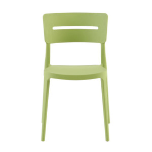 Set 4 sedie Bella verde polipropilene moderne cucina soggiorno