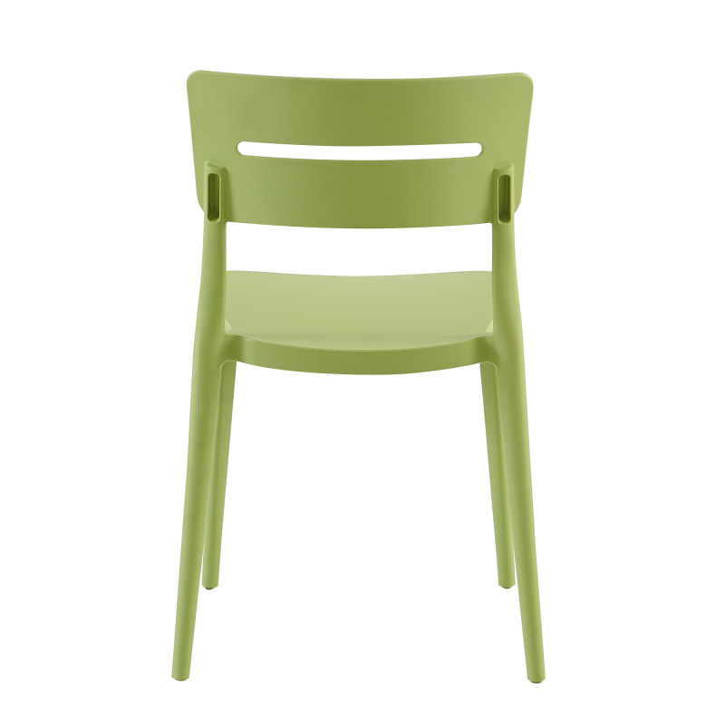 Set 4 sedie Bella verde polipropilene moderne cucina soggiorno
