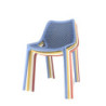 Set 4 sedie Braga 2 polipropilene blu moderne cucina soggiorno