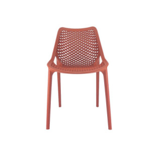 Set 4 sedie Braga 2 rosso mattone polipropilene moderne cucina