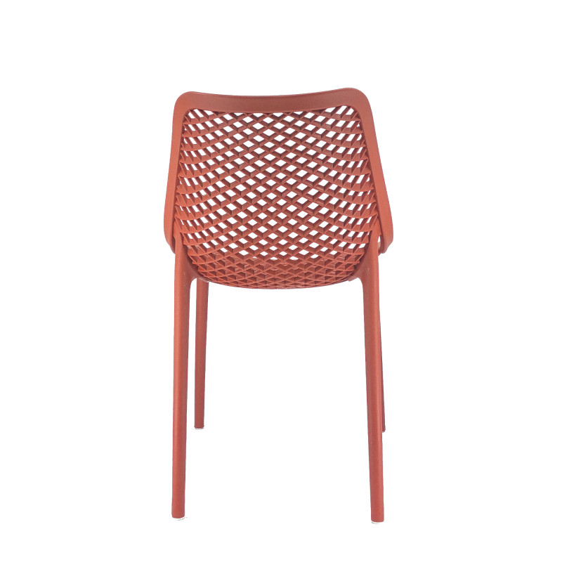 Set 4 sedie Braga 2 rosso mattone polipropilene moderne cucina