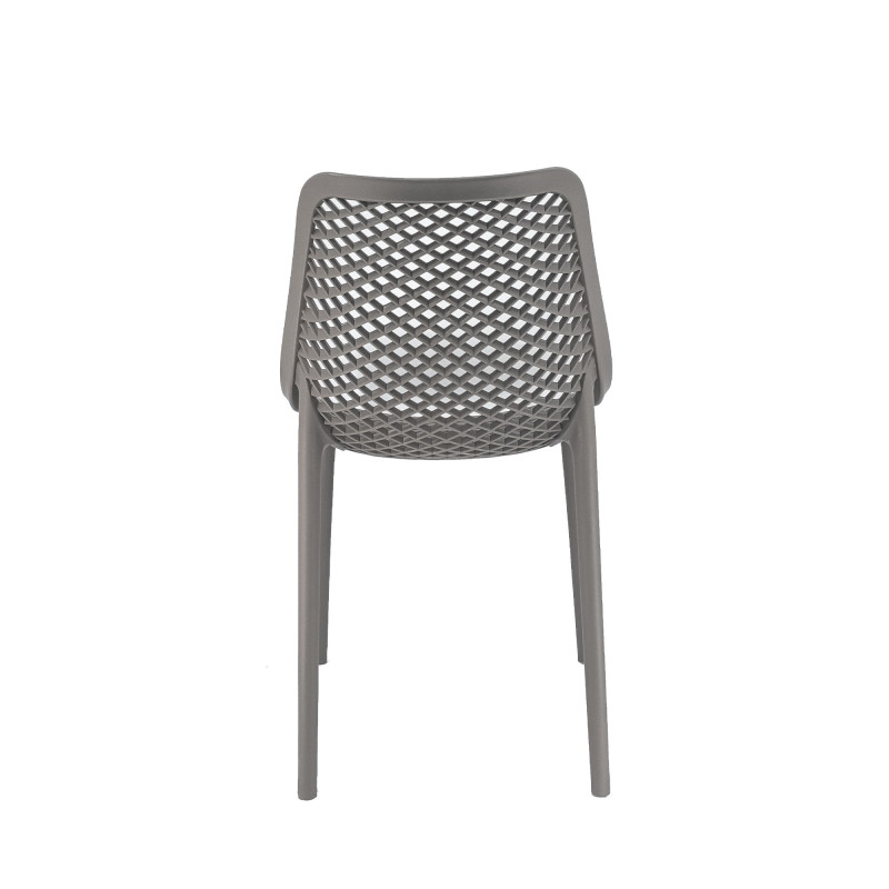 Set 4 sedie Braga 2 tortora polipropilene moderne cucina bar