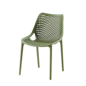 Set 4 sedie Braga 2 verde oliva polipropilene moderne cucina