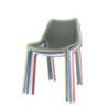 Set 4 sedie Braga 2 verde oliva polipropilene moderne cucina