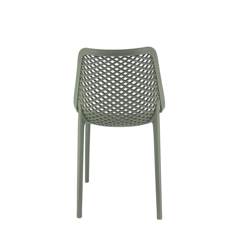 Set 4 sedie Braga 2 verde oliva polipropilene moderne cucina