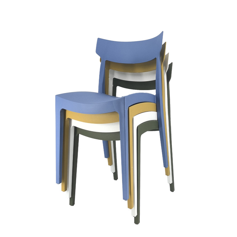 Set 4 sedie Cordoba carta da zucchero polipropilene moderne