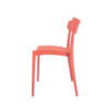 Set 4 sedie Cordoba rosso mattone polipropilene moderne cucina