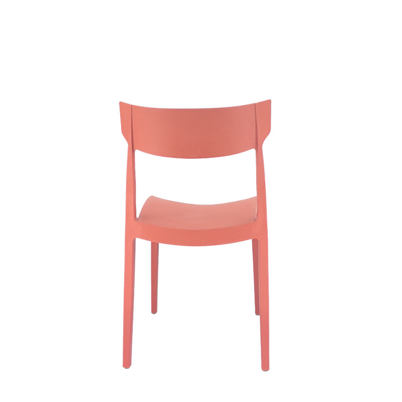 Set 4 sedie Cordoba rosso mattone polipropilene moderne cucina