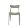 Set 4 sedie Cordoba verde oliva polipropilene moderne cucina bar