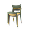 Set 4 sedie Cordoba verde oliva polipropilene moderne cucina bar
