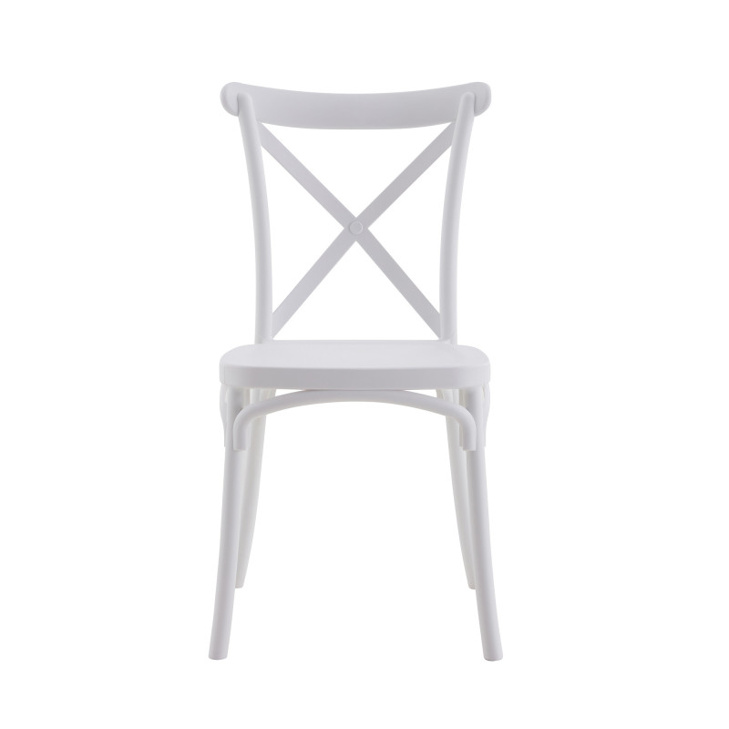 Set 4 sedie Cross polipropilene bianca moderne cucina soggiorno
