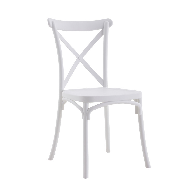 Set 4 sedie Cross polipropilene bianca moderne cucina soggiorno